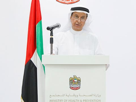 Dr Hussain Al Rand presenting the results of the NHS (2017-2018). Nearly 50,000 people from all nationalities were part of the survey which shows that 28.8% of UAE residents suffer from high BP.