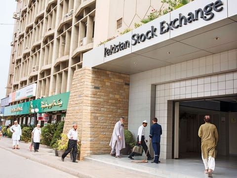 The Pakistan Stock Exchange building in Karachi