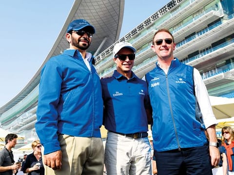 Team Godolphin, Saeed Bin Surour and Charlie Appleby, flank jockey William Buick. Together they form a force to reckon with.
