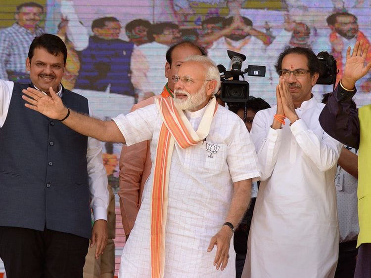 Prime Minister Narendra Modi, Shiv Sena chief Uddhav Thackeray