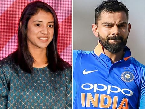 Smriti Mandhana and Virat Kohli 