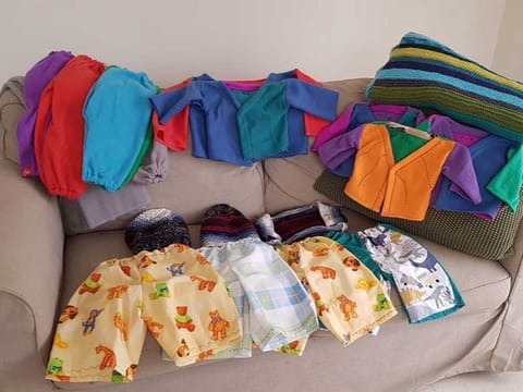 The group receives monthly requests for clothes from international humanitarian organisations.