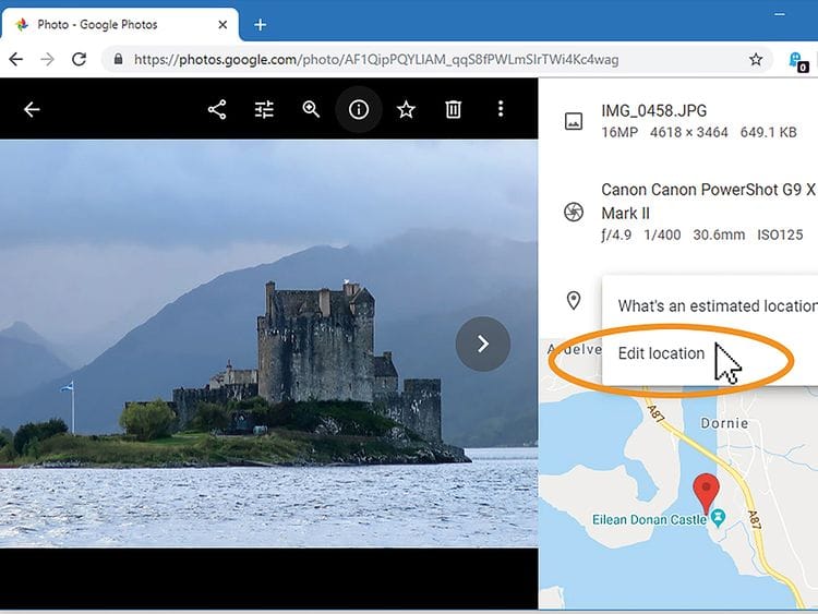 An undated handout screen grab shows how Google Photos