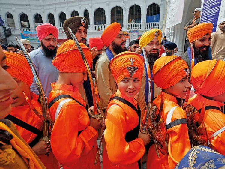 Sikh youth at a ceremony during Basakhi