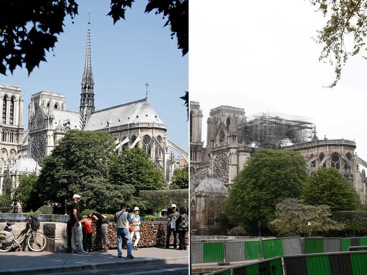 notre dame before and after