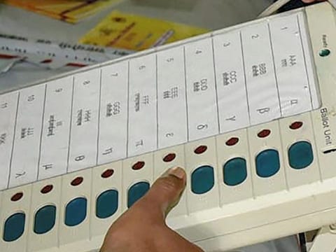 Electronic voting machine (For illustrative purposes only).