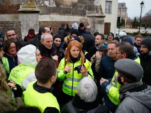 File picture of Ingrid Levavasseur, one of the leading figures in France's "Yellow Vests" protests.