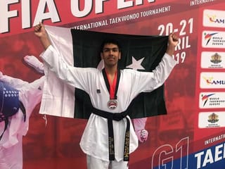 UAE based Pakistani Taekwondo player Sinan wins silver medal in Sofia for Pakistan