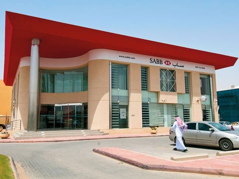 An office of SABB, or Saudi British Bank in Riyadh. HSBC Plc. said it increased its shareholding in The Saudi British Bank (SABB) from 29.2 per cent to 31 per cent..