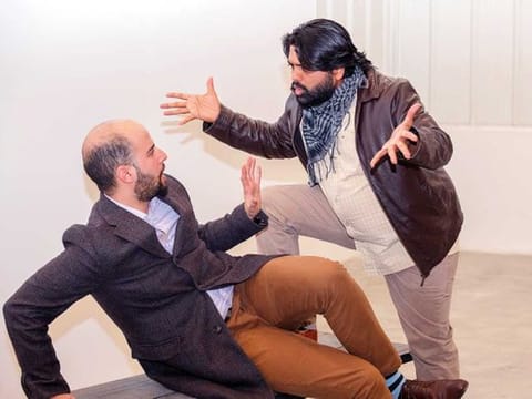 Director Chandni Varma (centre) with actors Sanjeev Dixit and Assyl Yacine.