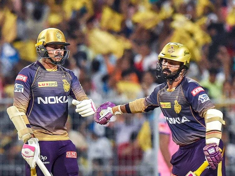 Sunil Narine and Dinesh Karthik 20190426