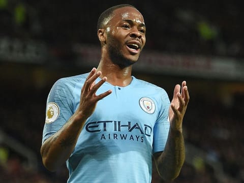 Manchester City's English midfielder Raheem Sterling