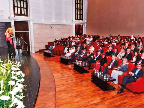 Shaikh Nahyan and 20 European ambassadors and deputy ambassadors attended the event hosted by Paris Sorbonne University on Reem Island.