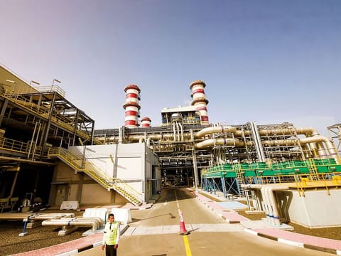 The expanded M-Station desalination plant  in Jebel Ali. It has a fuel efficiency of more than 85 per cent.