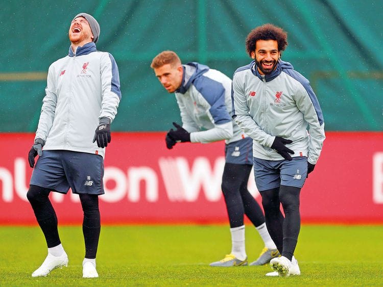 Mohammad Salah with Alberto Moreno