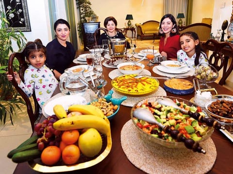 A Dubai-based family at their residence during an Iftar last year. Picture for illustrative purpose only.