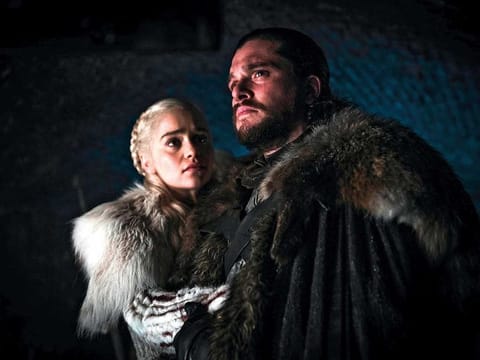 Emilia Clarke and Kit Harington in ‘Game of Thrones’.