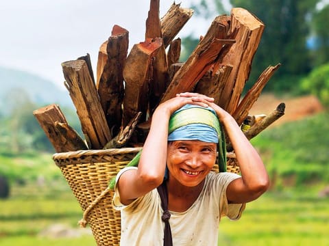 A Khasi tribal woman Lona Syngkli in Nongpoh, Meghalaya, says she knows nothing about politics but cast her vote because her husband told her to vote. 
