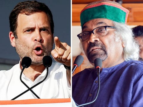 Rahul Gandhi and Sam Pitroda. 