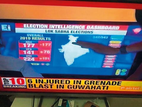 India Today released a TV promo that showed the channel’s ‘Election Intelligence Dashboard.