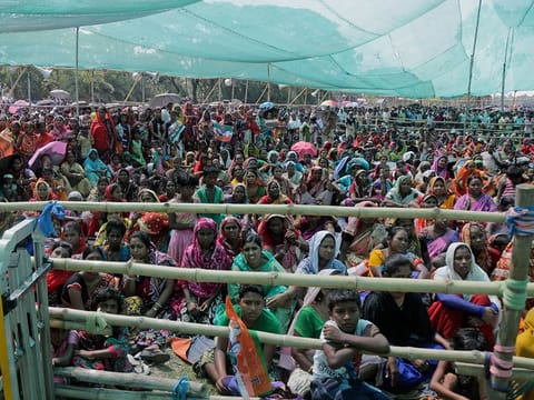 Trinamool Congress supporters attend a rally by West Bengal Chief Minister Mamata Banerjee in Mathurapur, about 60 km south of Kolkata (File)