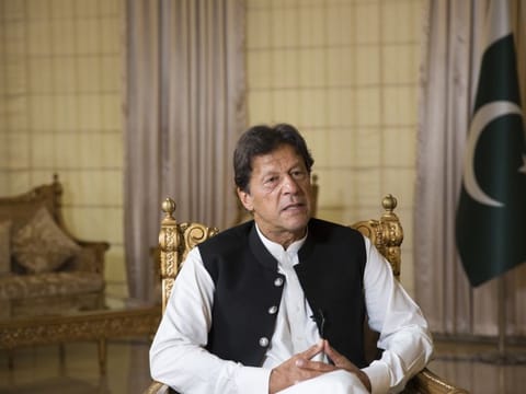 Pakistan Prime Minister Imran Khan at his residence in Islamabad, April 9, 2019. Pakistan and the International Monetary Fund announced on May 12, 2019, that they had reached an agreement on a $6 billion bailout for the country’s emaciated, debt-ridden economy.
