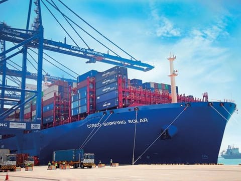 Khalifa Port in Abu Dhabi. Increasing consumer demand along with a gradual return to global trade are starting to show signs of a recovery for the UAE’s leading port operators.