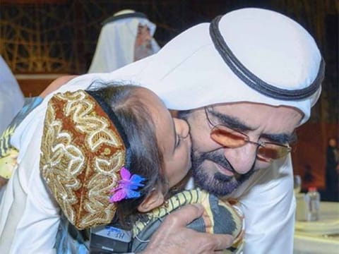 Shaikh Mohammad with Mahina 