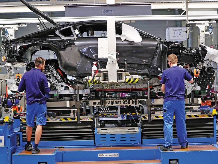 A BMW factory in Leipzig