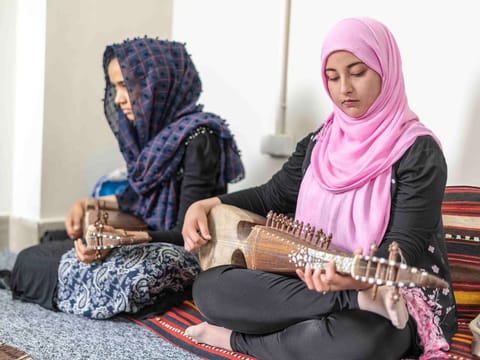 Rabab music classes launched by the Aga Khan Trust for Culture in Kabul, Afghanistan