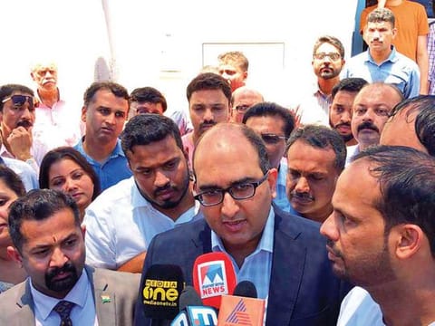 Consul General of India in Dubai Vipul visited the embalming centre and offered condolences to the grieving families and friends of the Indian victims of the Dubai bus crash