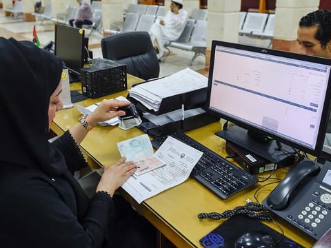 File image used for illustrative purposes: Staff at the visa section at General Directorate of Residency and Foreign Affairs (GDRFA) in Dubai.