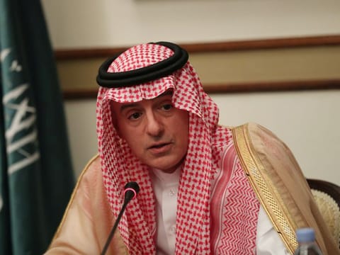 Saudi Arabia's Foreign Minister Adel al-Jubeir speaks at a briefing with reporters in London, Britain June 20, 2019. 
