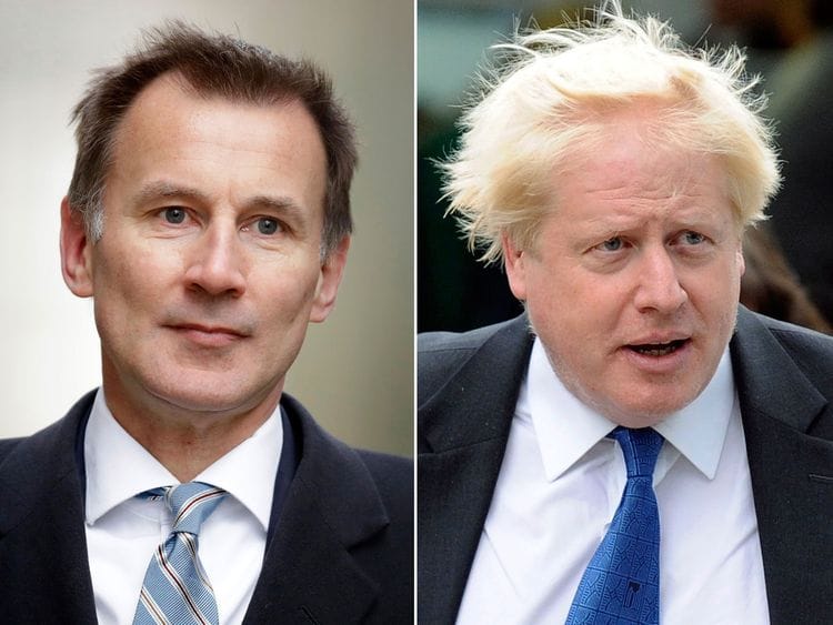 Jeremy Hunt and Boris Johnson 