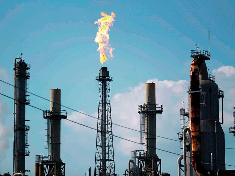 The Shell Deer Park oil refinery in Texas