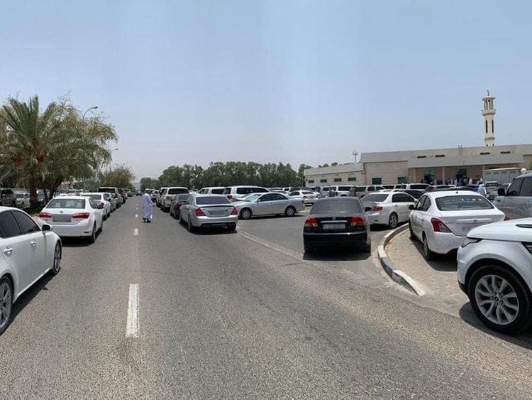 Illegal parking in Ajman