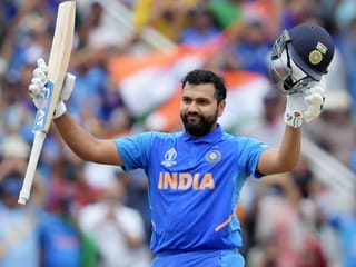 India's Rohit Sharma hits record 4th World Cup century