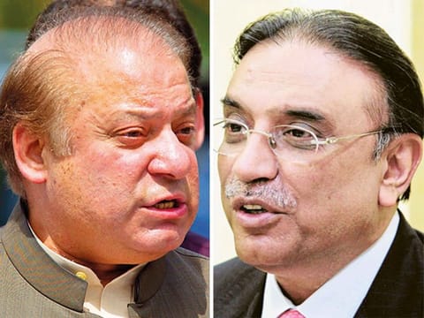 Nawaz Sharif and Asif Ali Zardari.