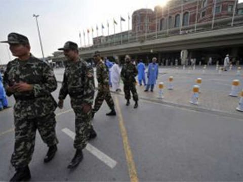 Security forces at the Allama Iqbal International Airport in Lahore. Photo for illustrative purpose only
