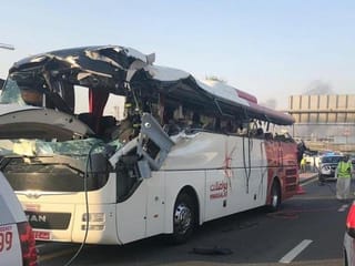 Height barrier that caused Dubai bus crash violated GCC laws, defence lawyers claim