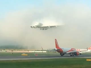 Watch: Emirates A380 landing through clouds goes viral