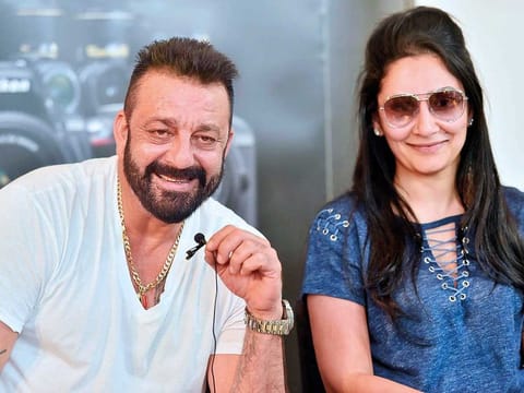 Sanjay Dutt and wife Manyata Dutt.