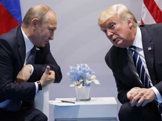 File photo of US President Donald Trump with Russian counterpart Vladimir Putin.