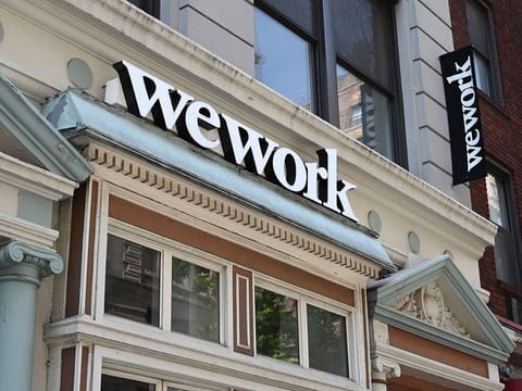 A WeWork office is seen in New York City.