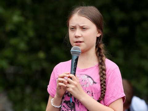 Swedish environmental activist Greta Thunberg attends "Fridays for Future" protest, claiming for urgent measures to combat climate change, in Berlin, Germany, on July 19, 2019.