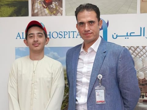 Ibrahim Abu Nemir (left) with Dr Jamal Alkoteesh