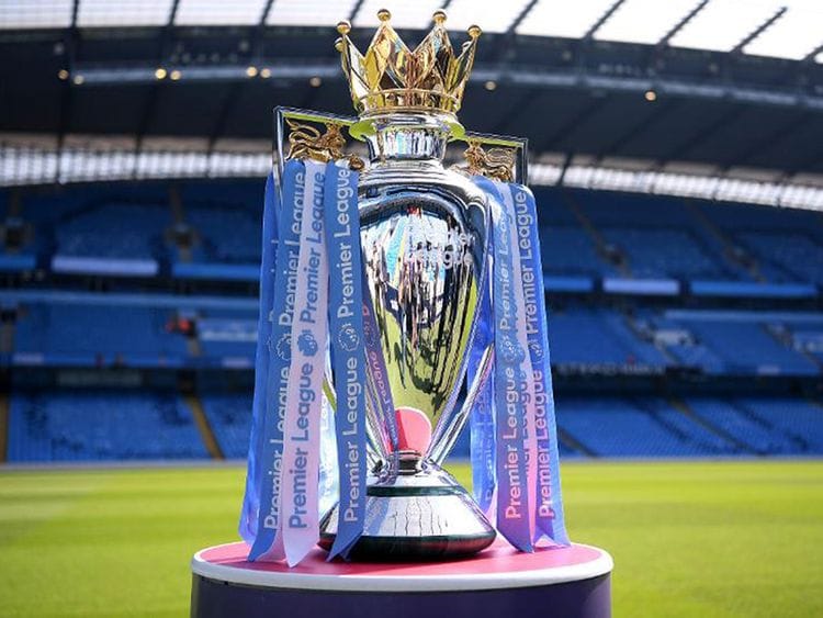 The Premier League trophy