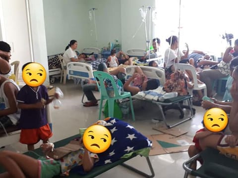 The Philippine Information Agency showed a hospital ward with dengue patients, mostly children, inside a government-run hospital in Sorsogon province where more than 1,600 suspected dengue cases had been recorded by local health authorities.
