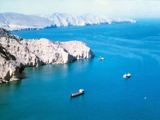 A view of ships passing through the narrow but strategic Strait of Hormuz between Oman and Iran. US Treasury Secretary Scott Bessent said vessel movement in and out of the Arabian Gulf is now "increasing day" by day, describing the shift as “the beginning” of a broader recovery. 
