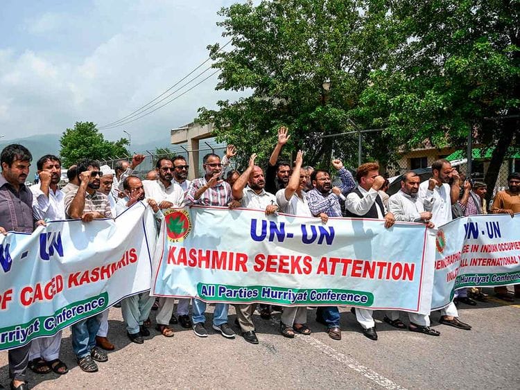 Protest Kashmir UNSC